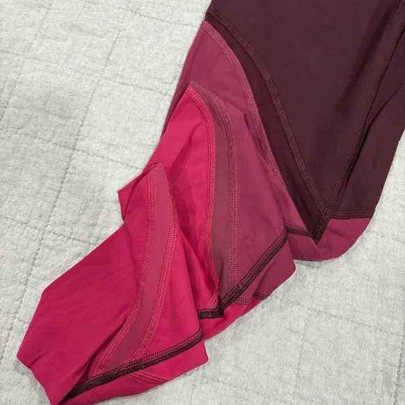Lululemon Colour Me Ombre Tight 28” Dark Adobe Blush Berry Violet Red Size 8 - Picture 4 of 7